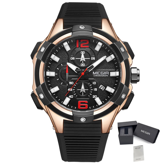 MEGIR Men's Chronograph Original Top Luxury Sports Military Watches for Men Date Luminous Wristwatches Clock Relogio Masculino-14