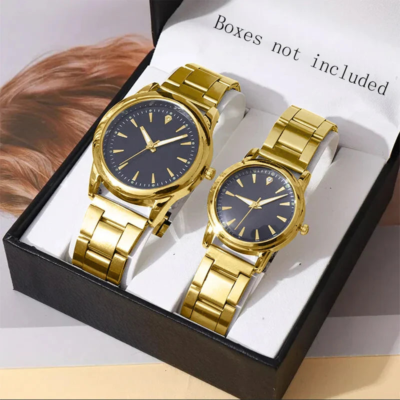 Couple Quartz Gold Watches Set - Chronos&Noble