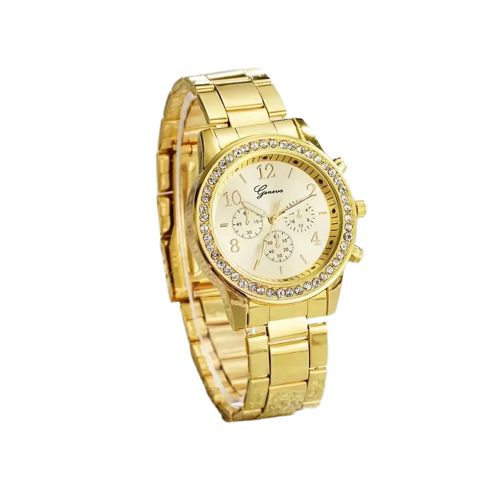 Womens Luxury Gold Watch Jewelry Set (5PCS) - Chronos&Noble